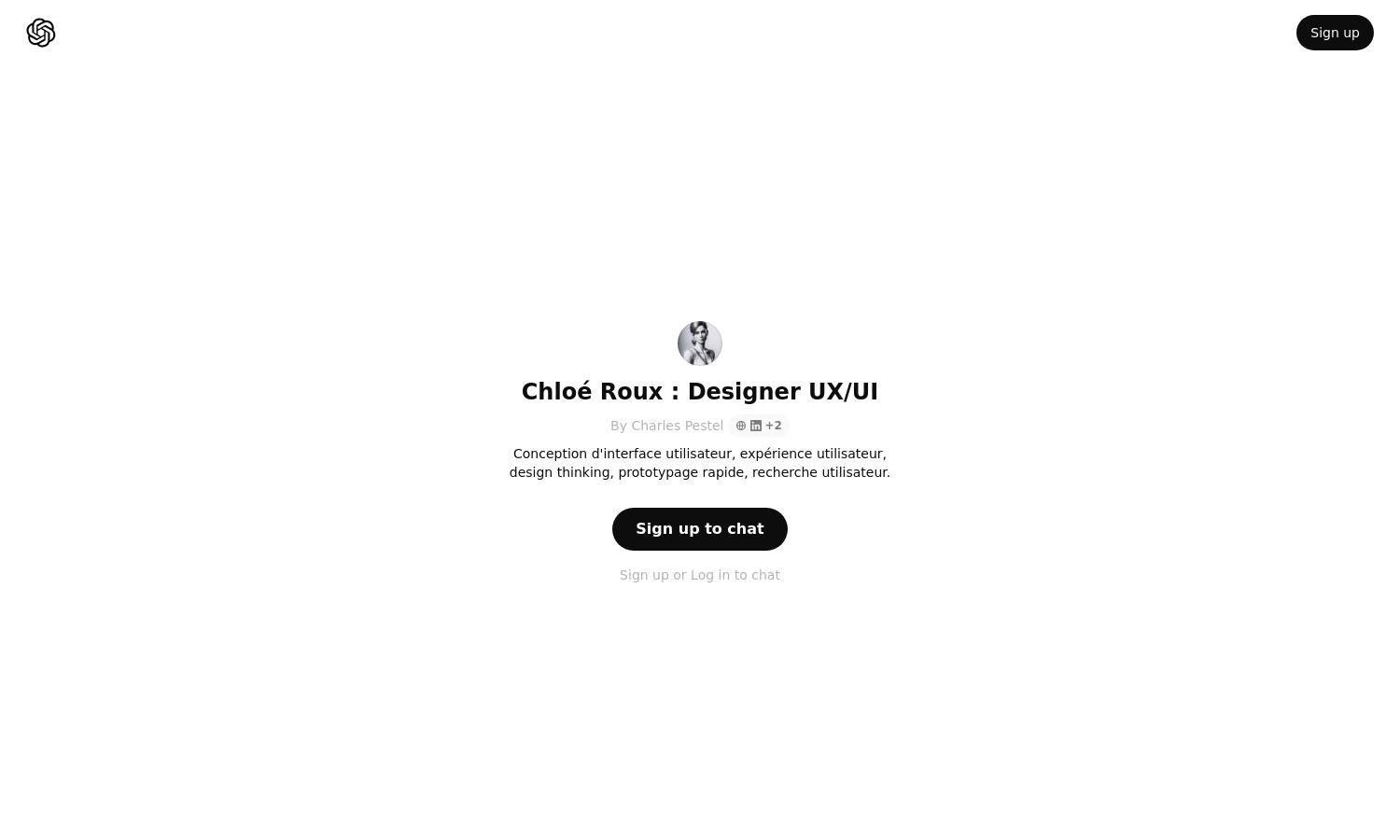 ChatGPT - Chloé Roux : Designer UX/UI Website