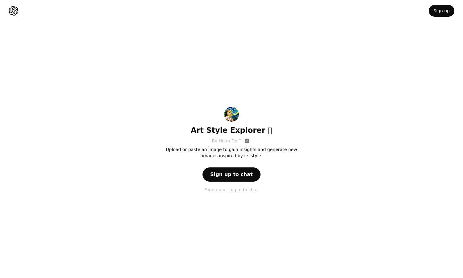 ChatGPT - Art Style Explorer 🖌️ Website