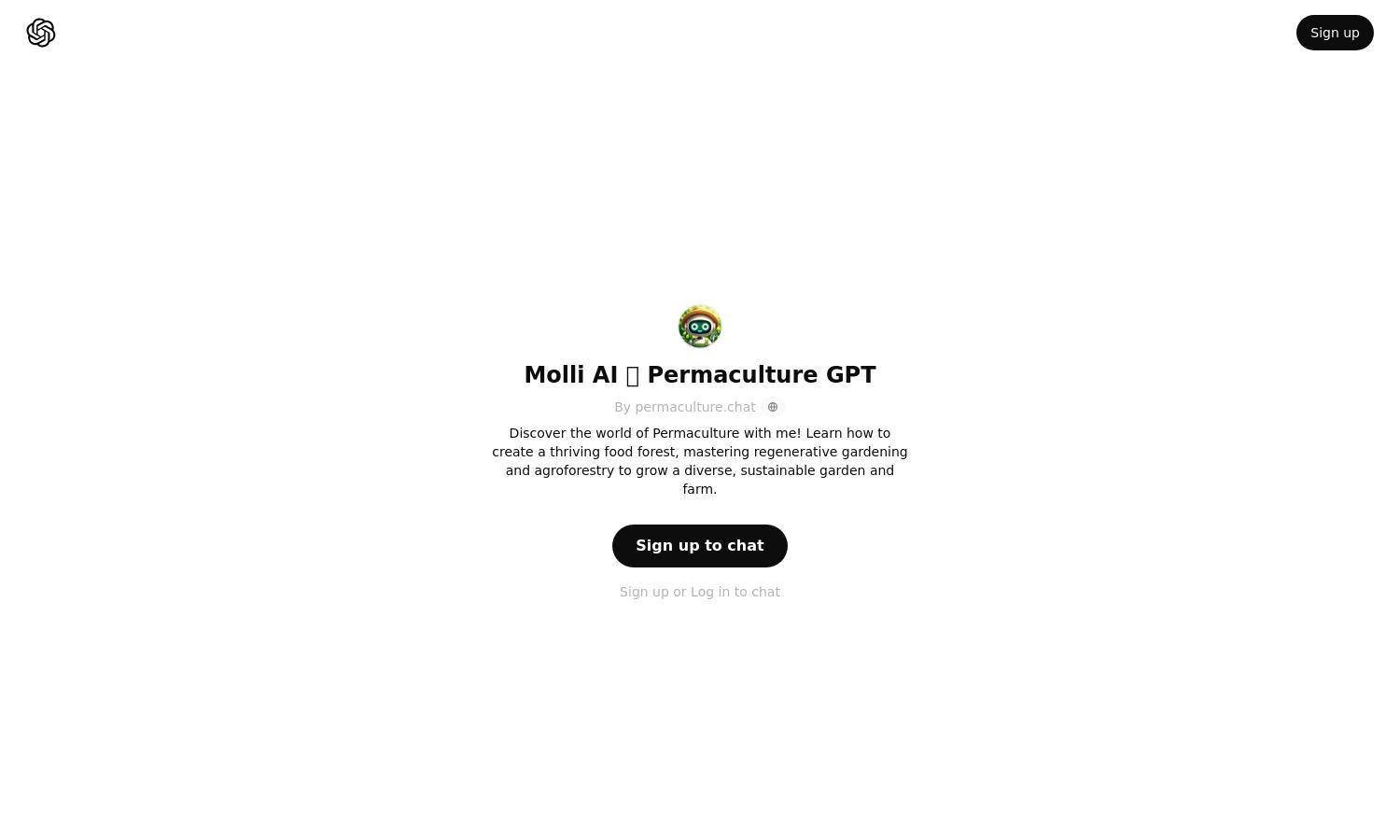 ChatGPT - Molli AI 🌱 Permaculture GPT Website