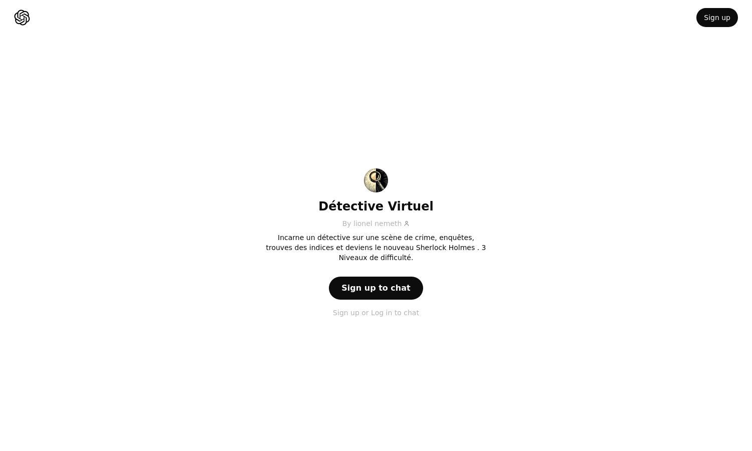 ChatGPT - Détective Virtuel Website