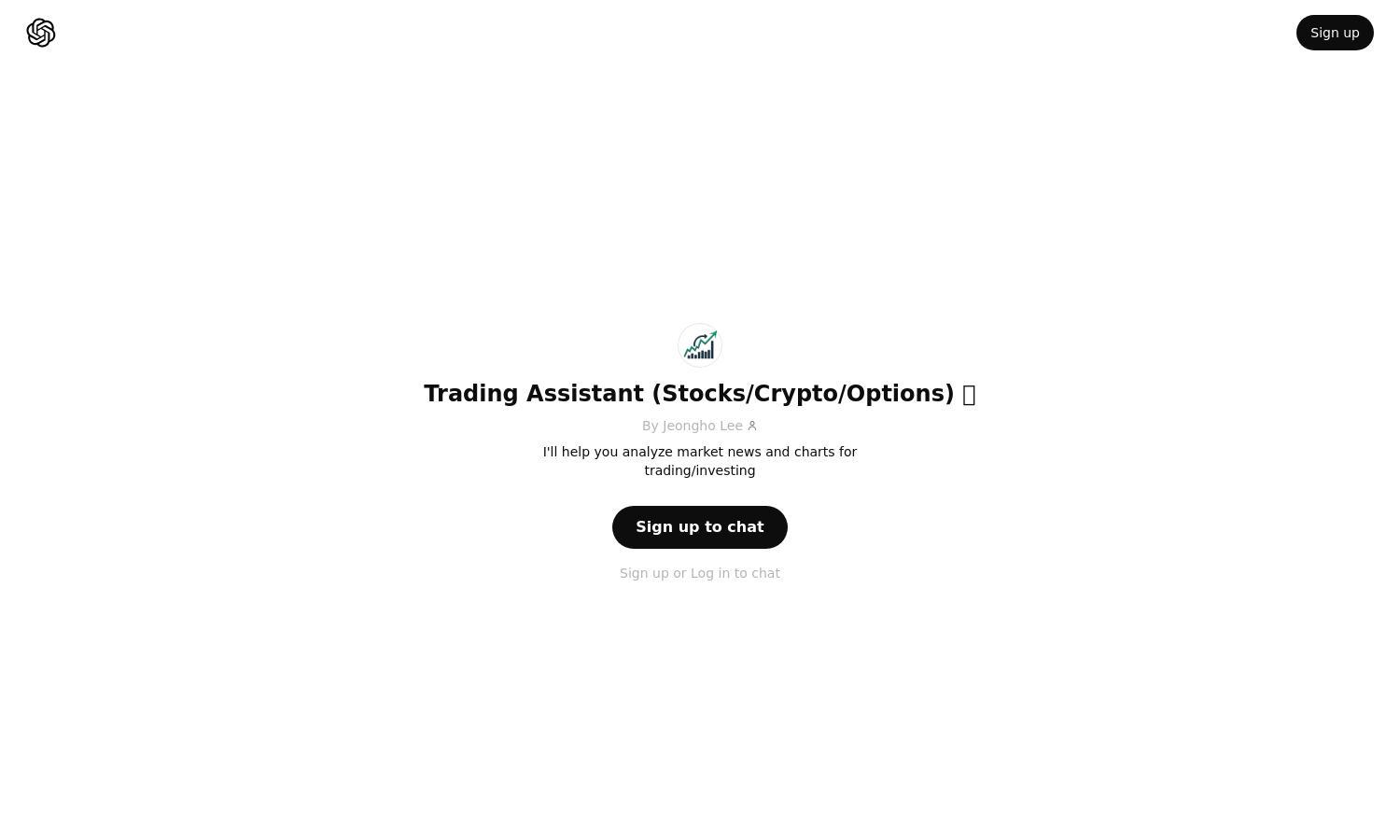 ChatGPT - Trading Assistant (Stocks/Crypto/Options) ✅ Website