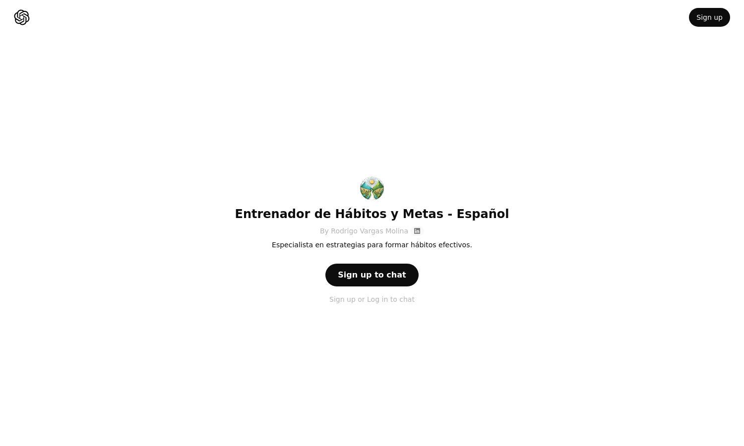 ChatGPT - Entrenador de Hábitos y Metas - Español Website