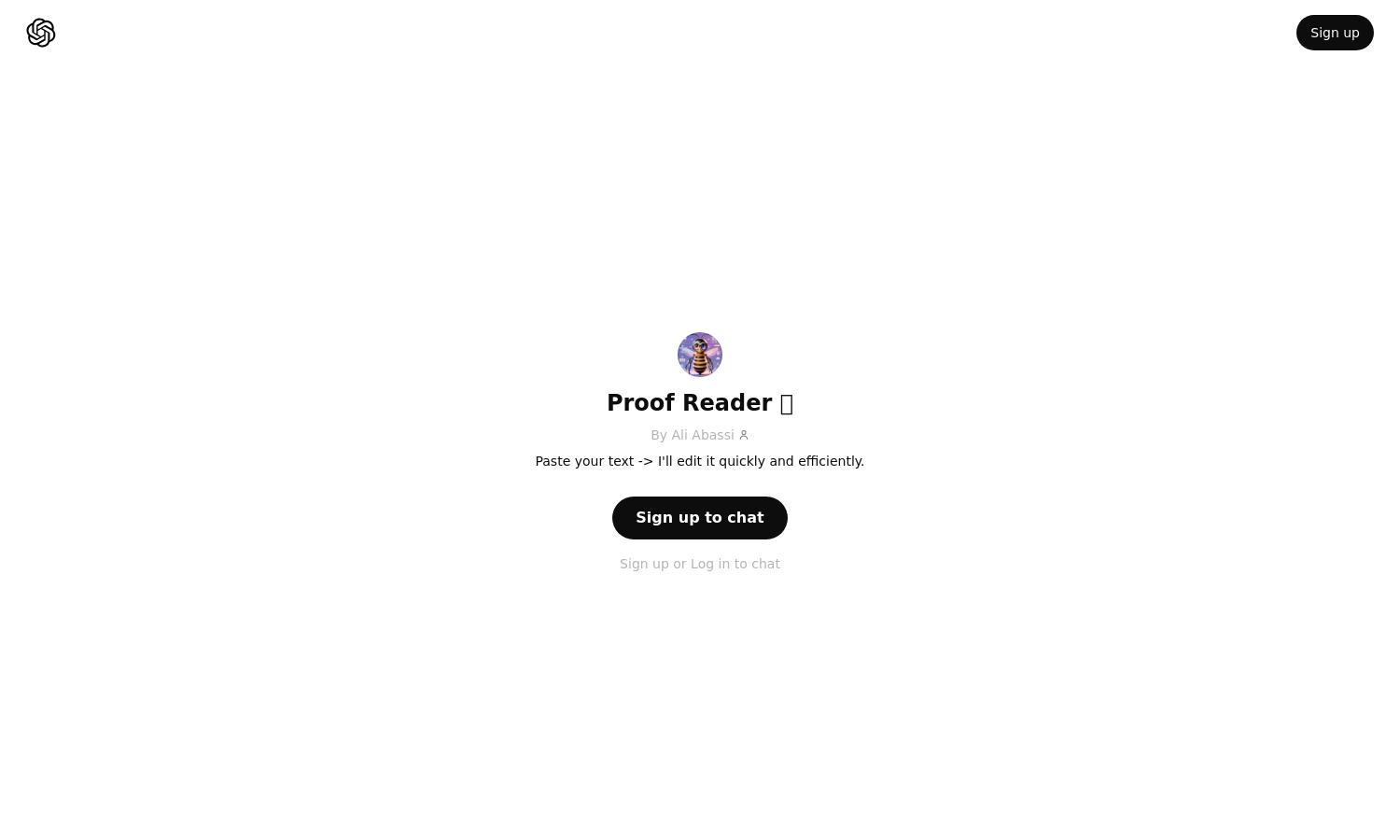 ChatGPT - Proof Reader 📝 Website