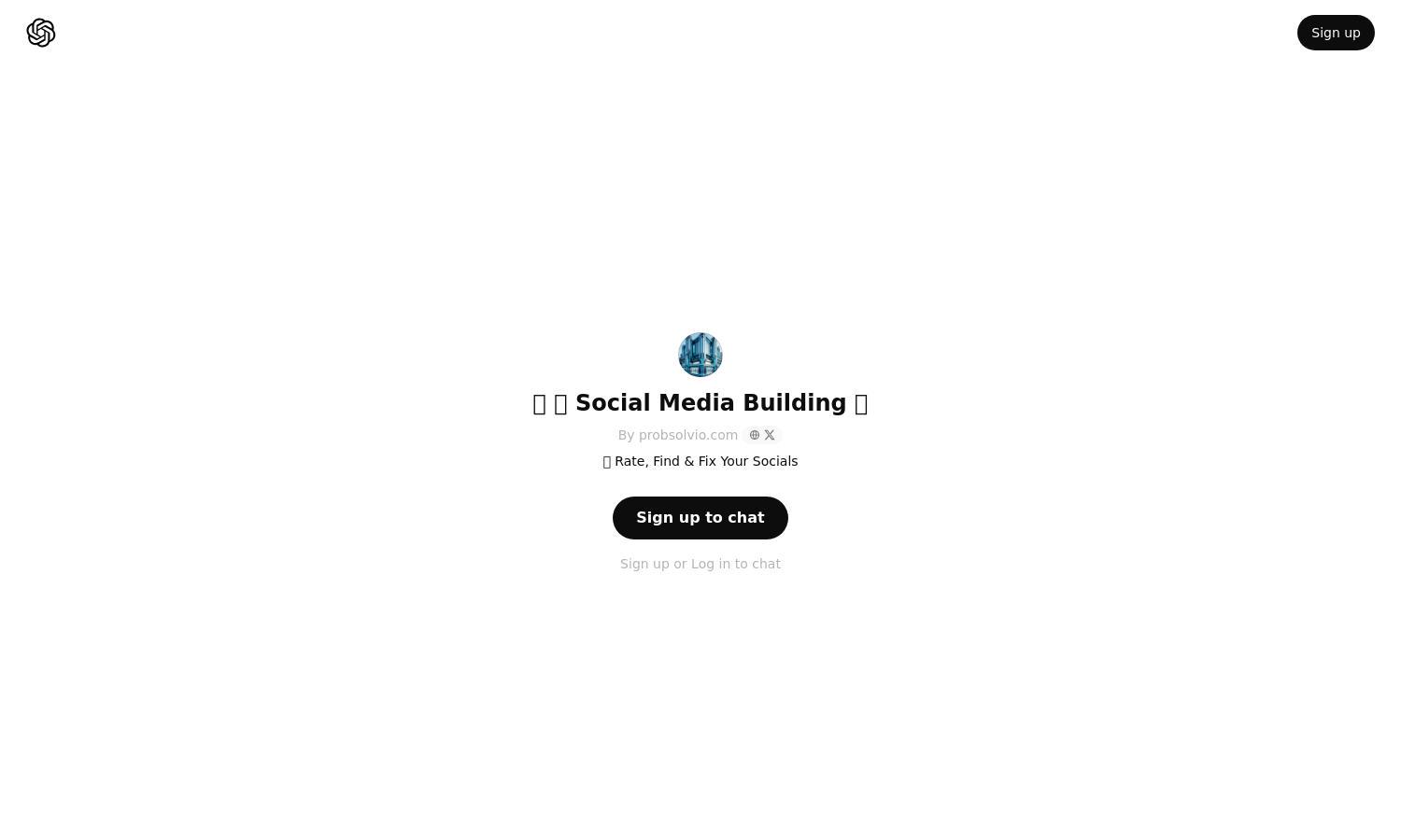 ChatGPT - 🏢 🌐 Social Media Building 🏢 Website