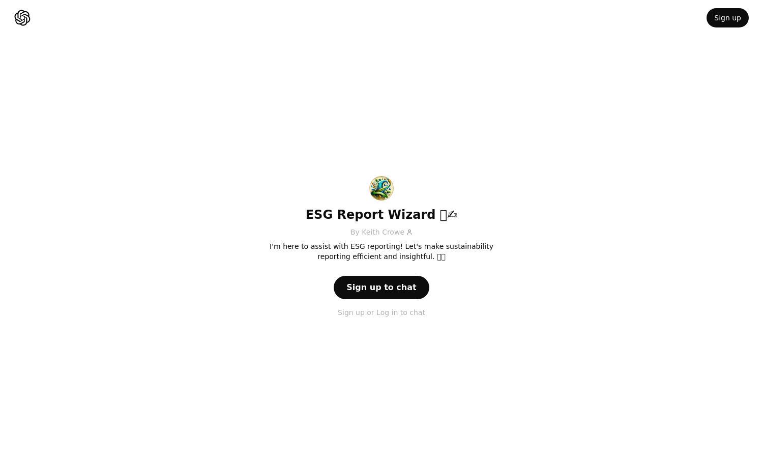 ChatGPT - ESG Report Wizard 🌱✍️ Website