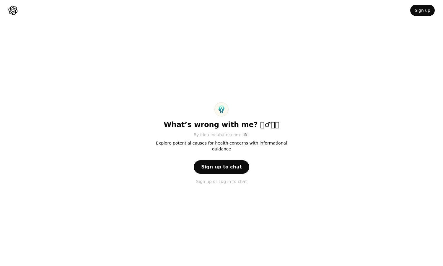 ChatGPT - What’s wrong with me? 🤷‍♂️🔍🤔 Website