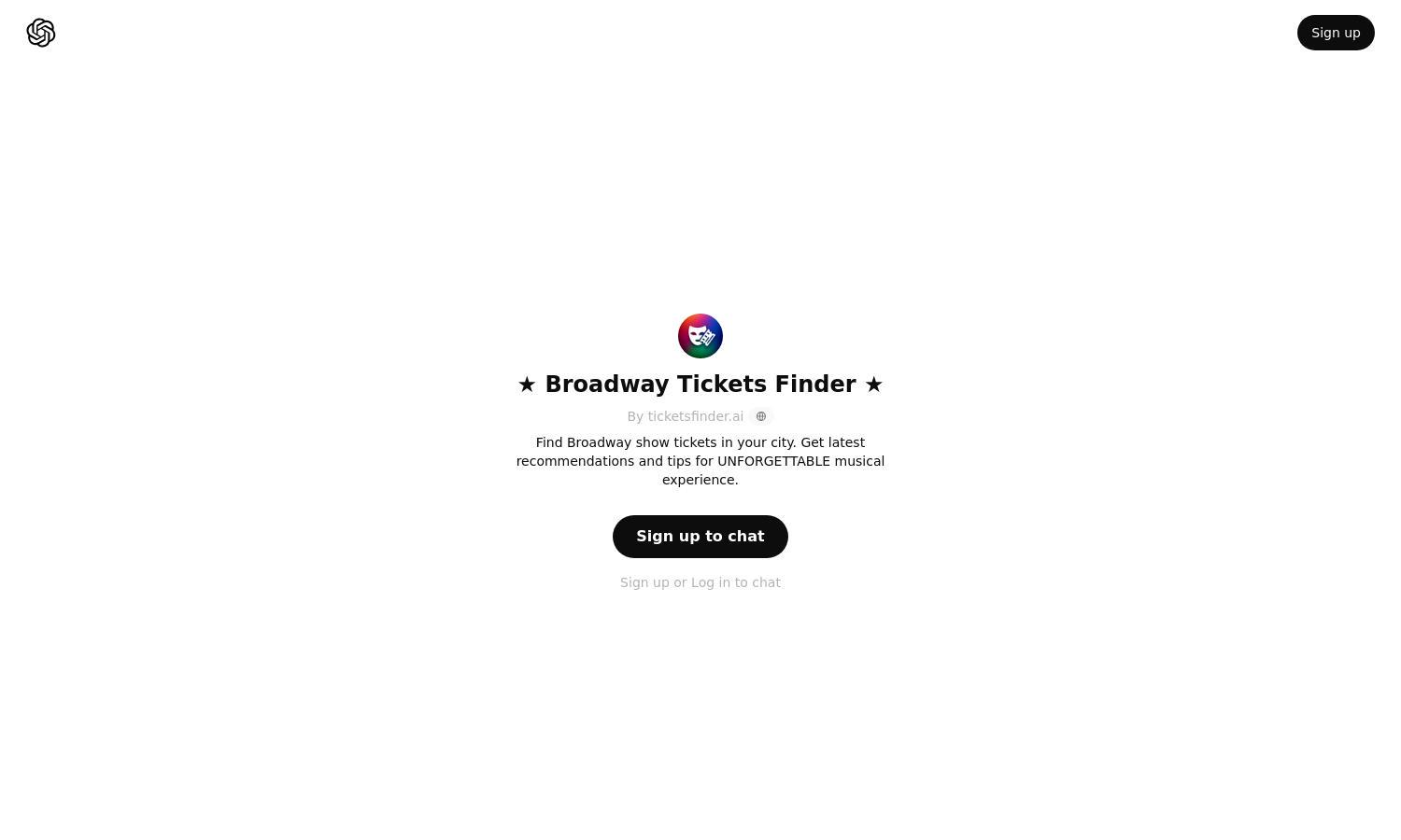 ChatGPT - ★ Broadway Tickets Finder ★ Website