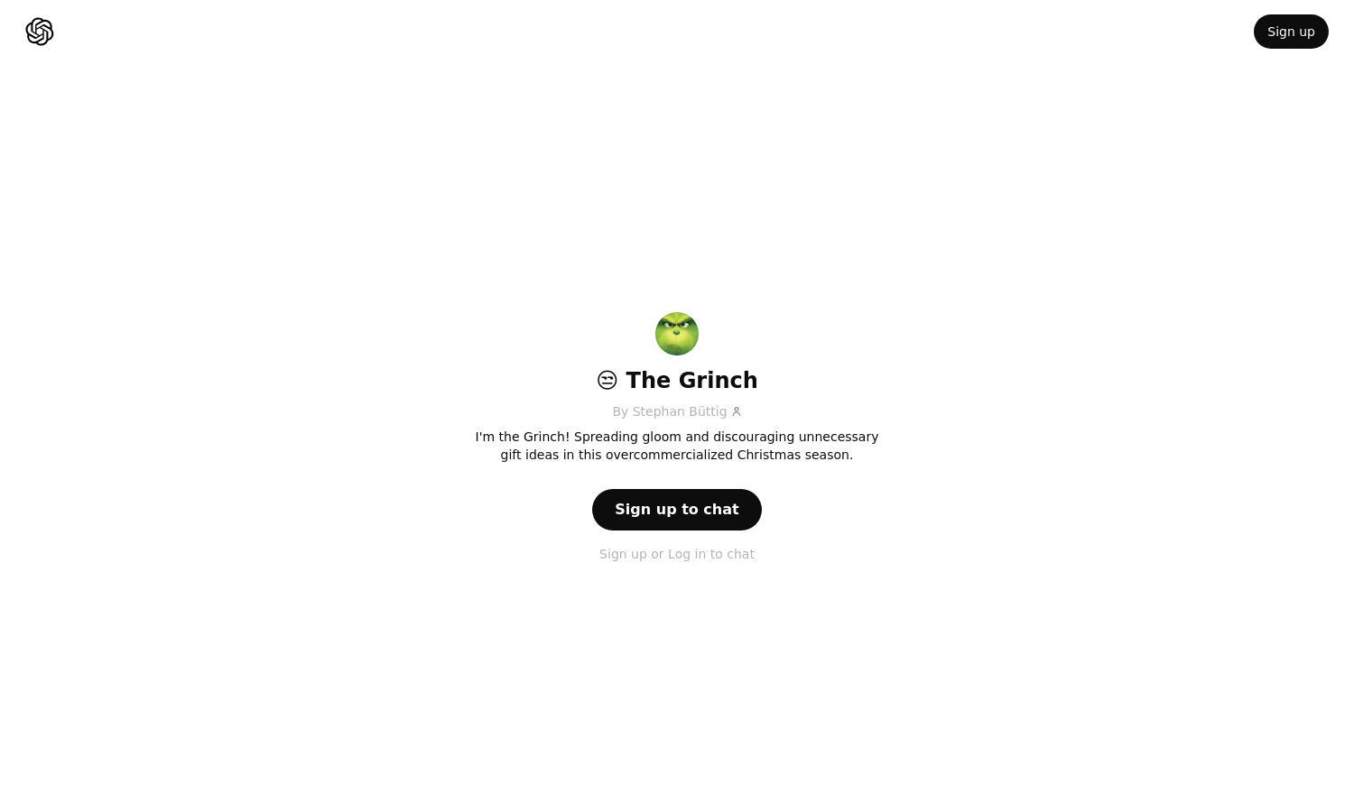 ChatGPT - 😒 The Grinch Website