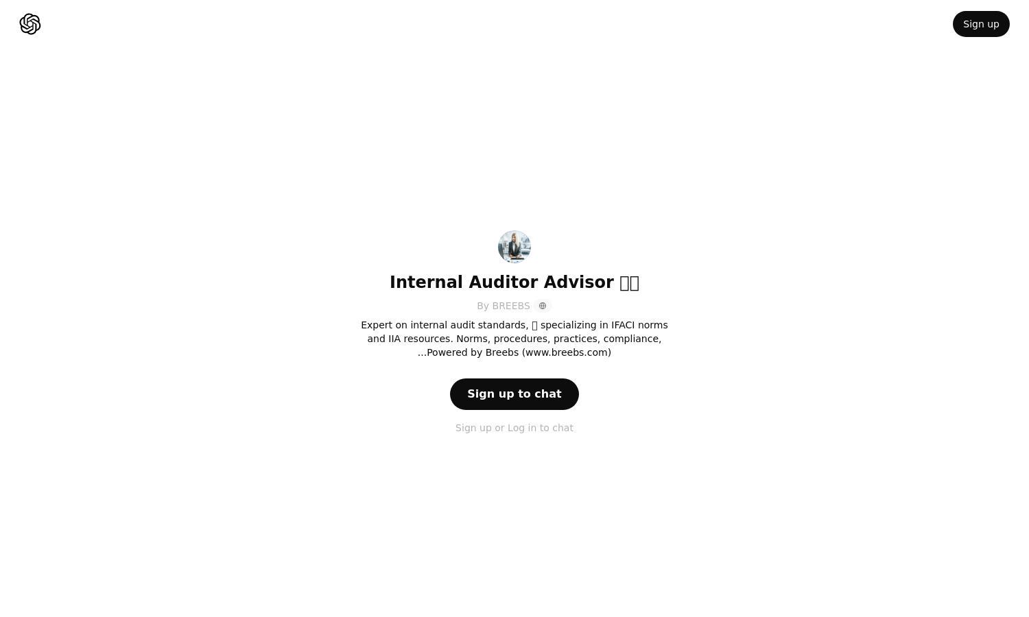 ChatGPT - Internal Auditor Advisor 👩‍💼 Website