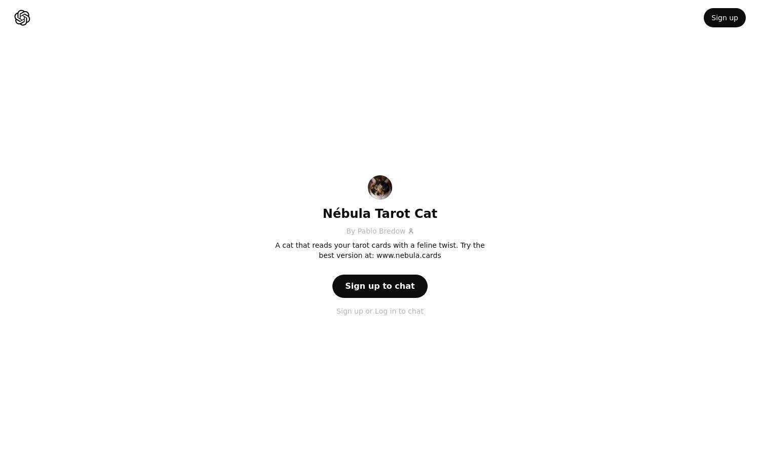 ChatGPT - Nébula Tarot Cat Website