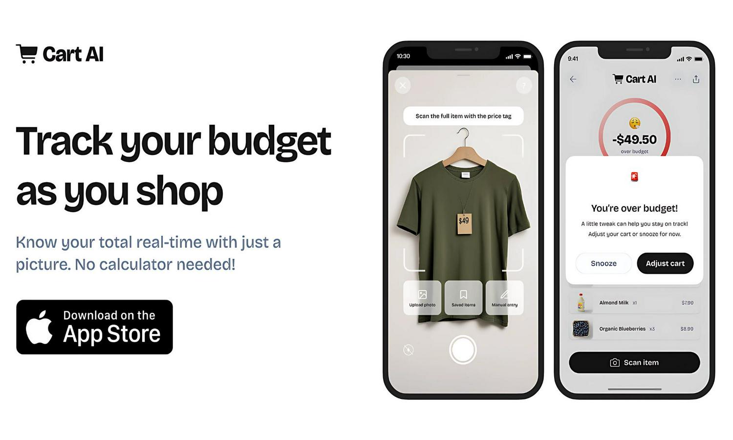 Cart AI – Smart Budget Tracker Website