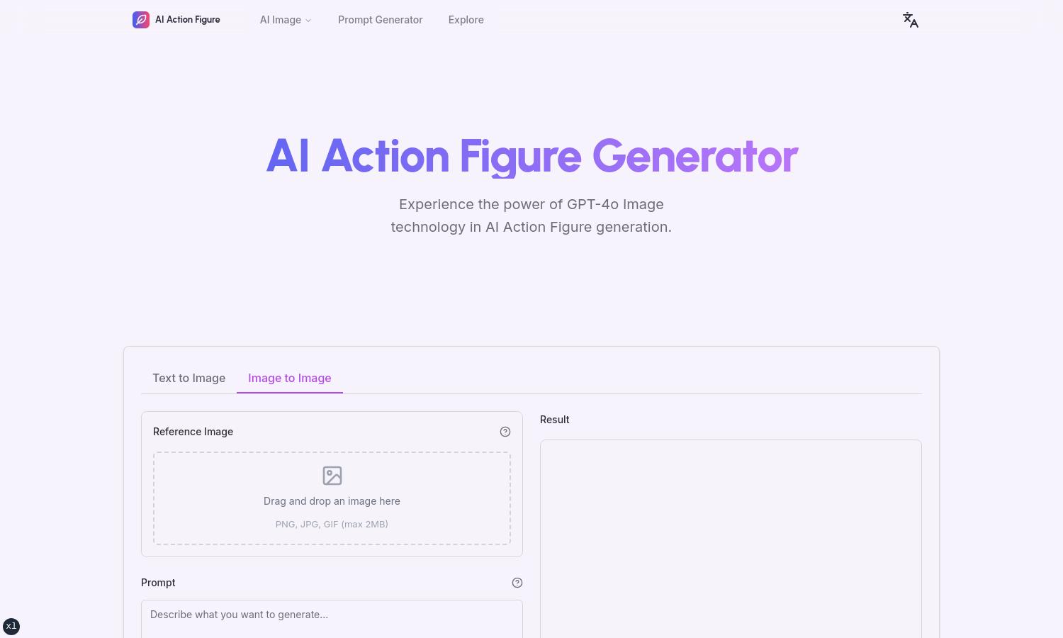 AI Action Figure Generator Website