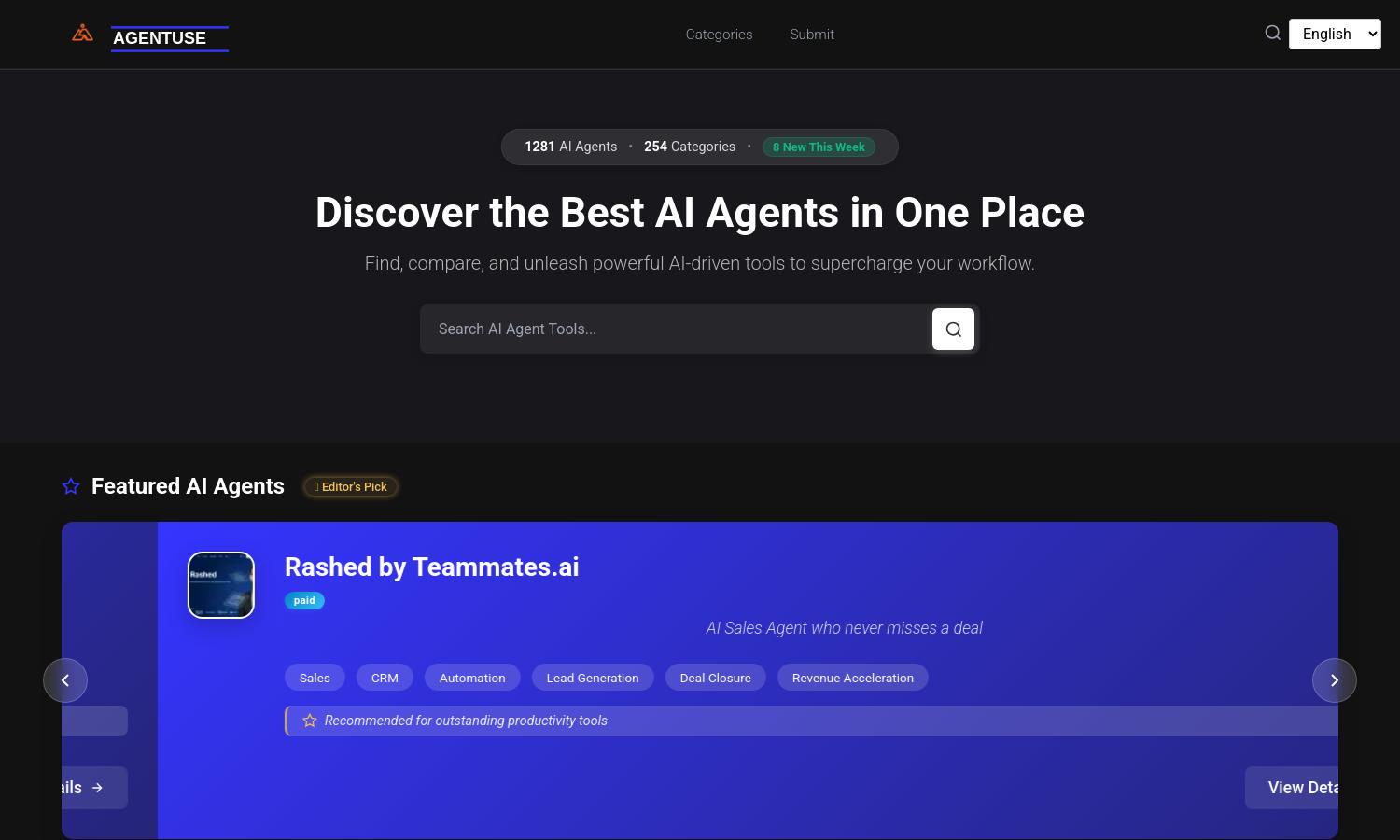 AI Agent Directory Website