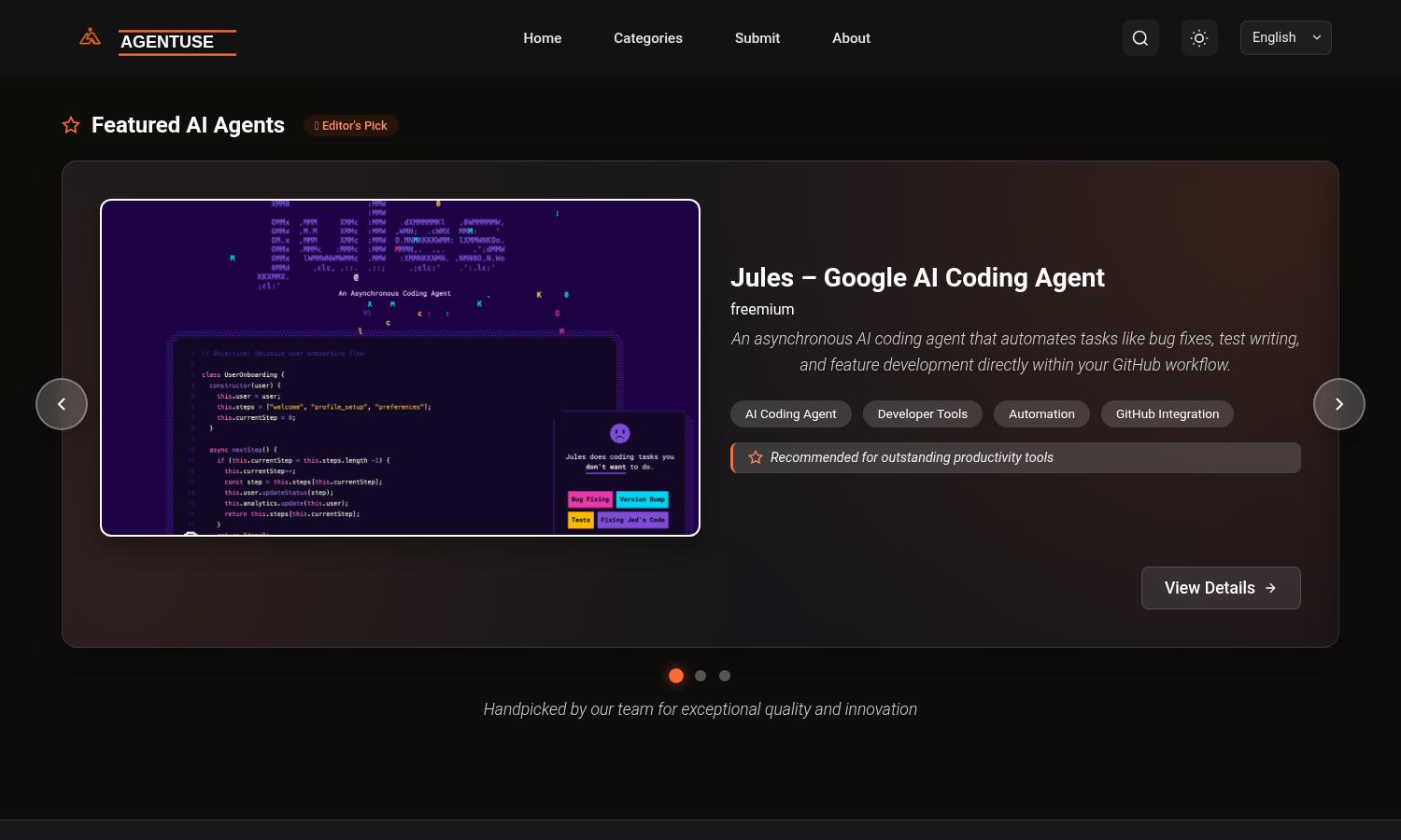 AI Agent Directory Website