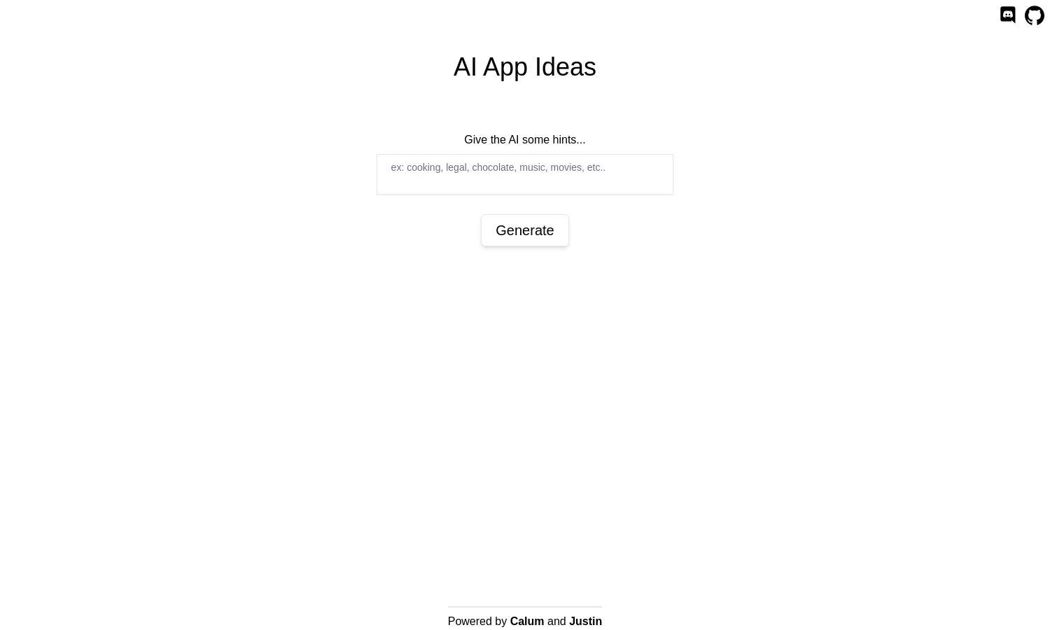 AI App Ideas Website