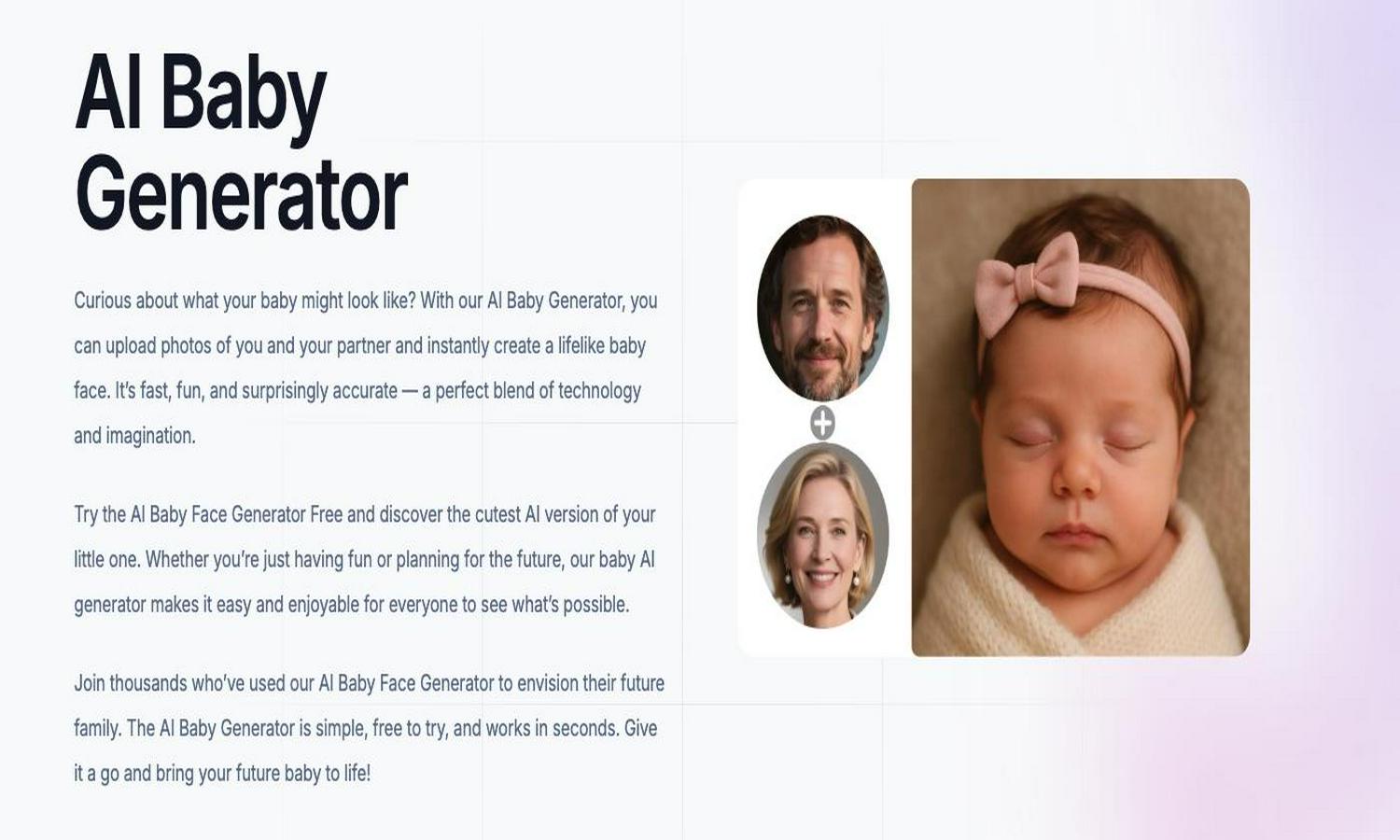 AI Baby Generator Website