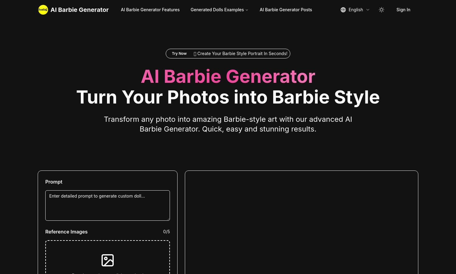 AI Barbie Generator Website