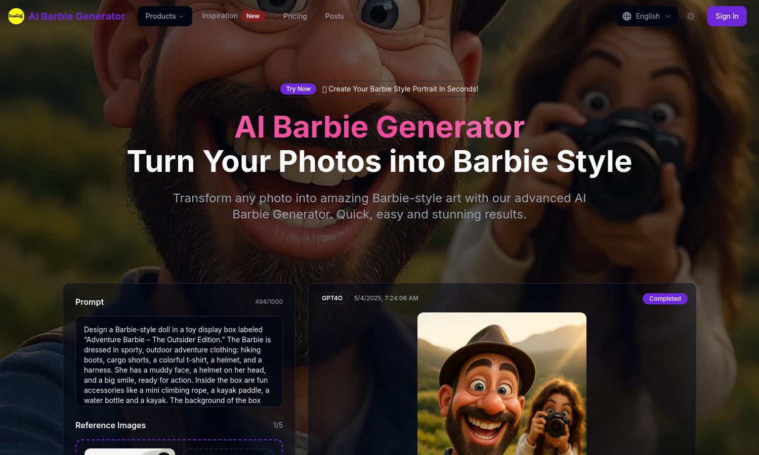 AI Barbie Generator Website
