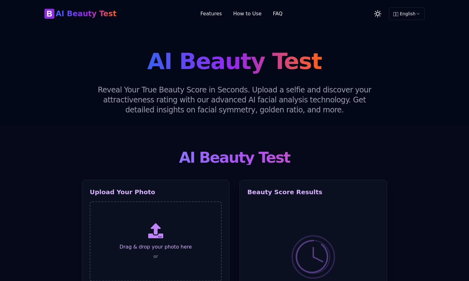 AI Beauty Test Website