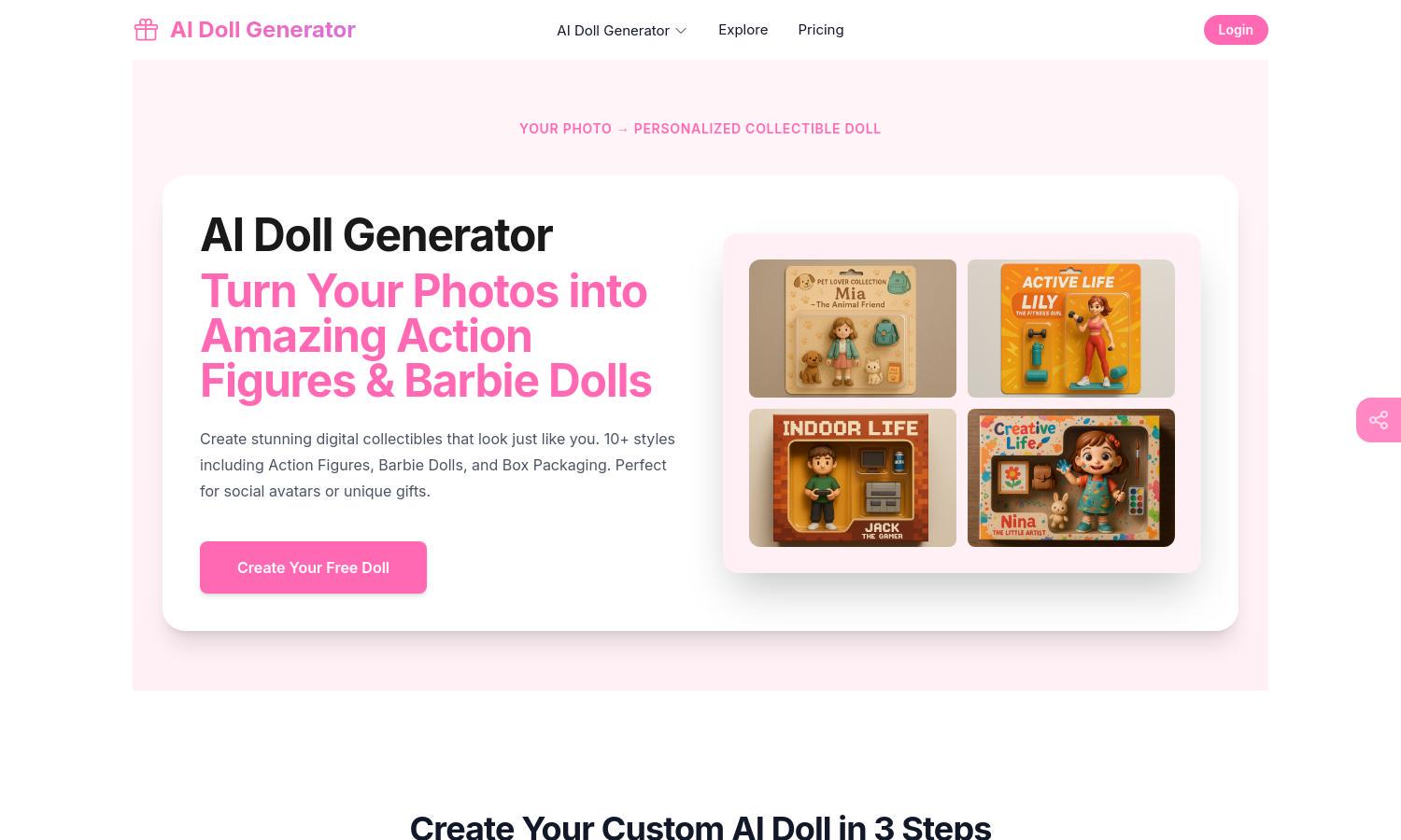 AI Doll Generator Website