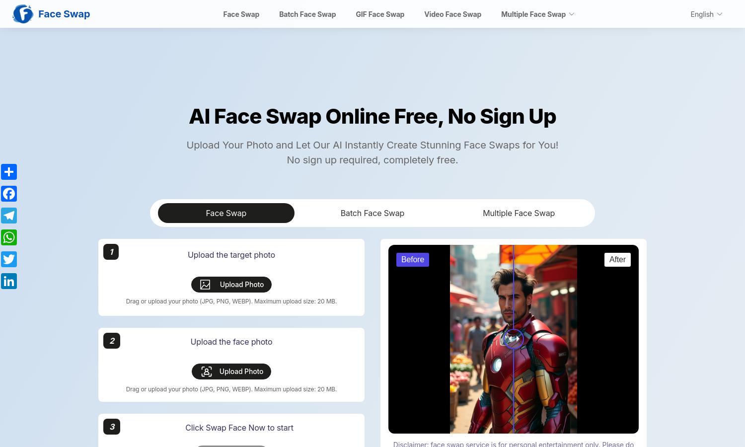 AI Face Swapper Website