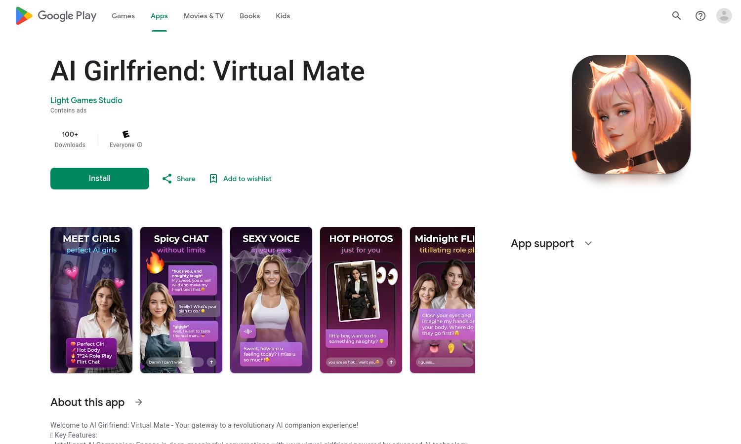 AI Girlfriend: Virtual Mate Website