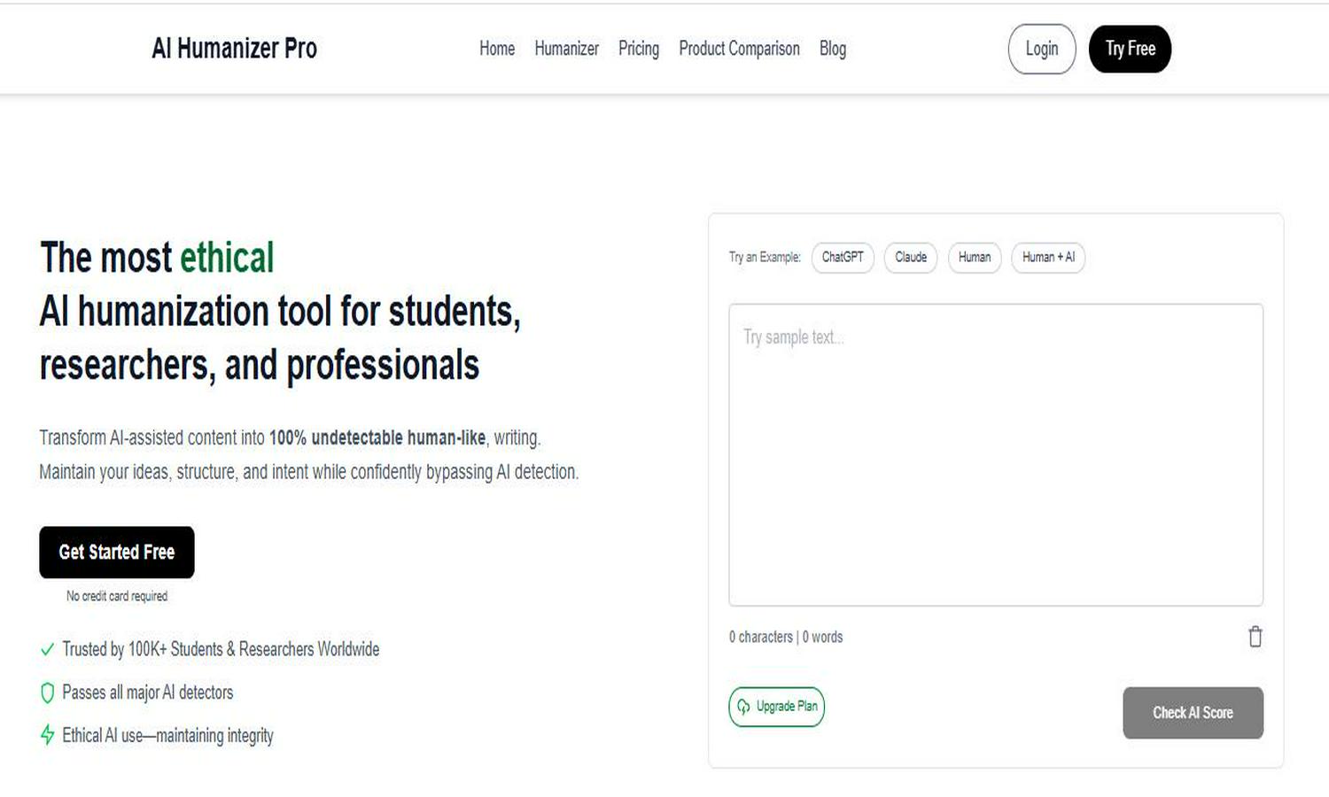 AI Humanizer Pro Website