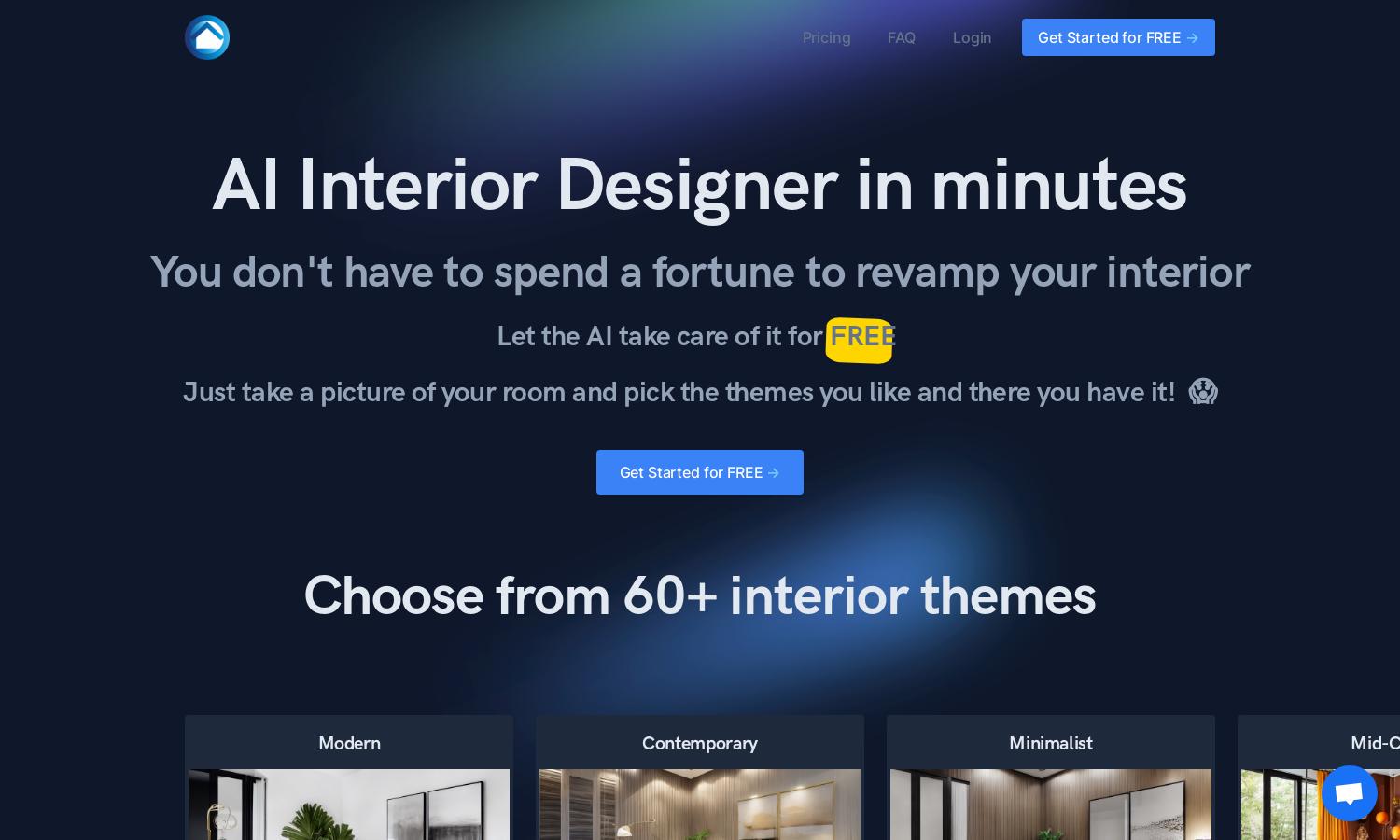 AI Interior Design Website