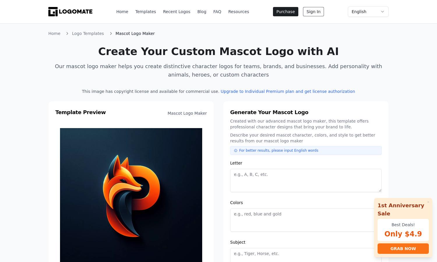 AI Logo Generator Website