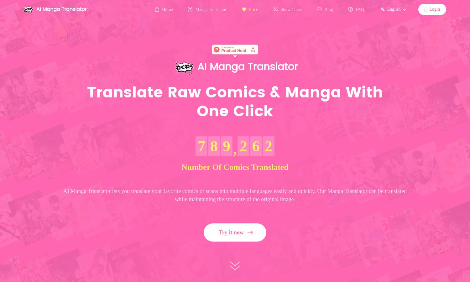 AI Manga Translator Website