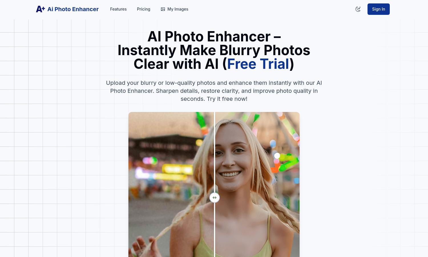 AI Photo Enhancer Website