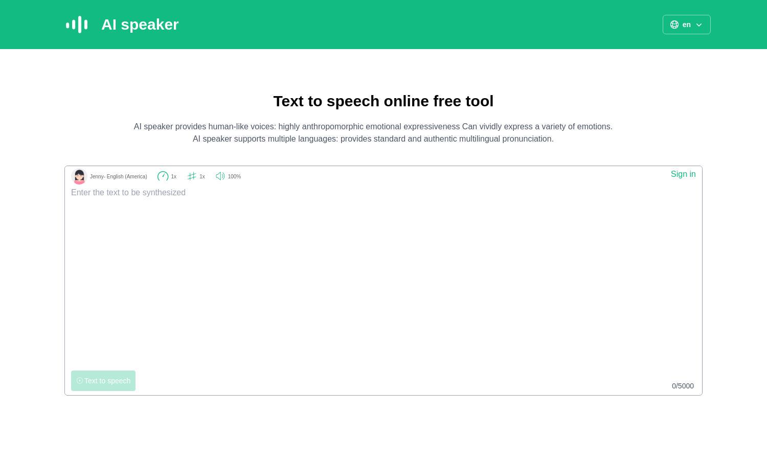 AI Speaker Website