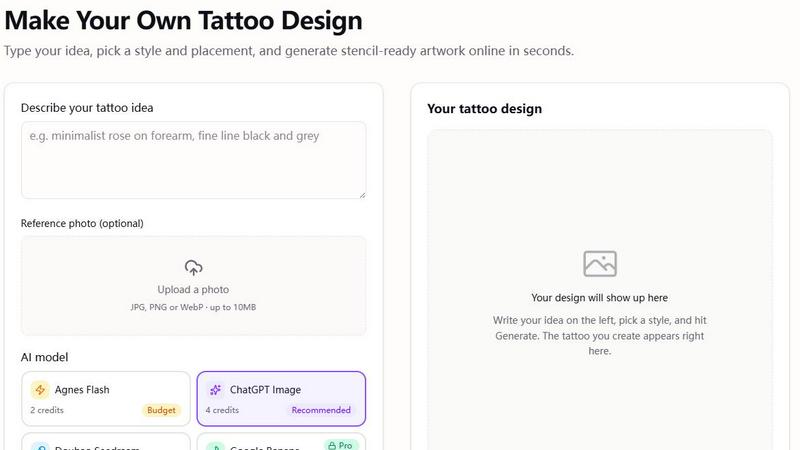 AI Tattoo Generator screenshot