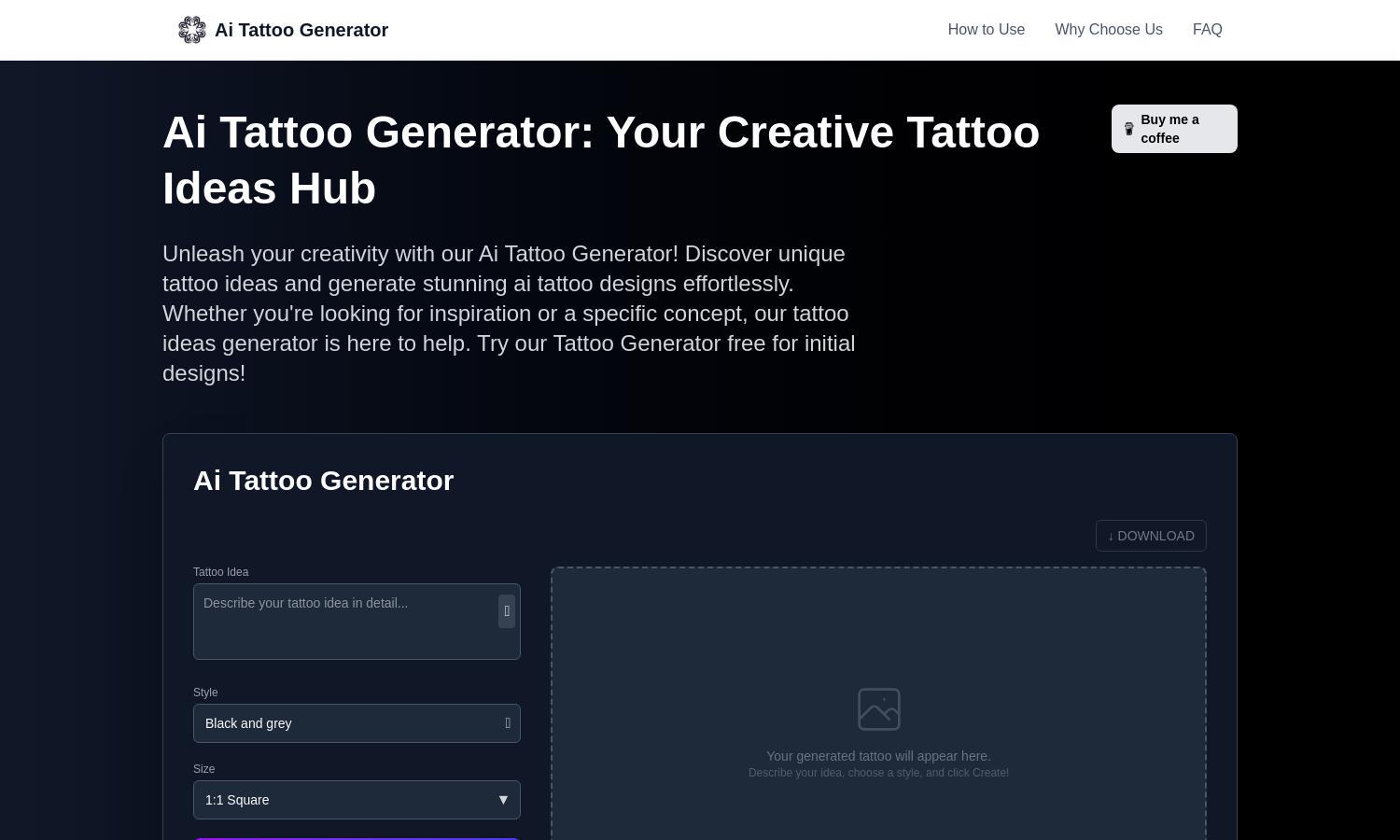 Ai Tattoo Generator Website