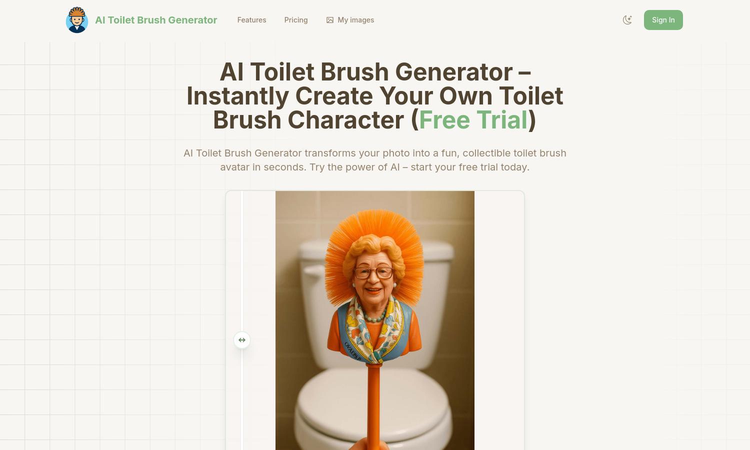 AI Toilet Brush Generator Website