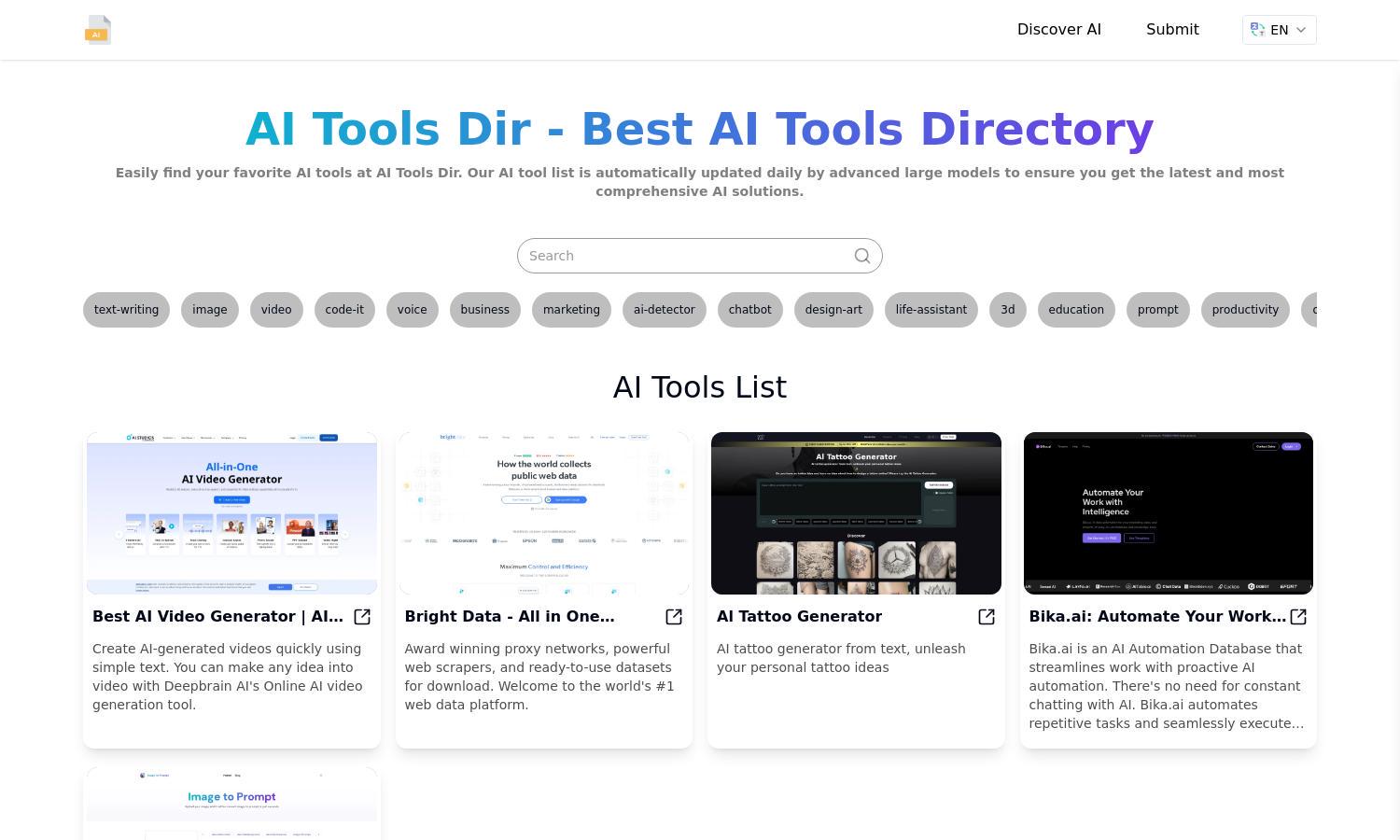 AI Tools Dir Website