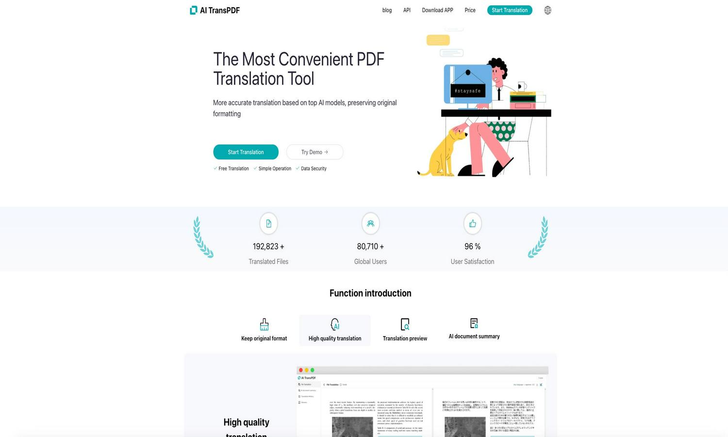 AI TransPDF Website