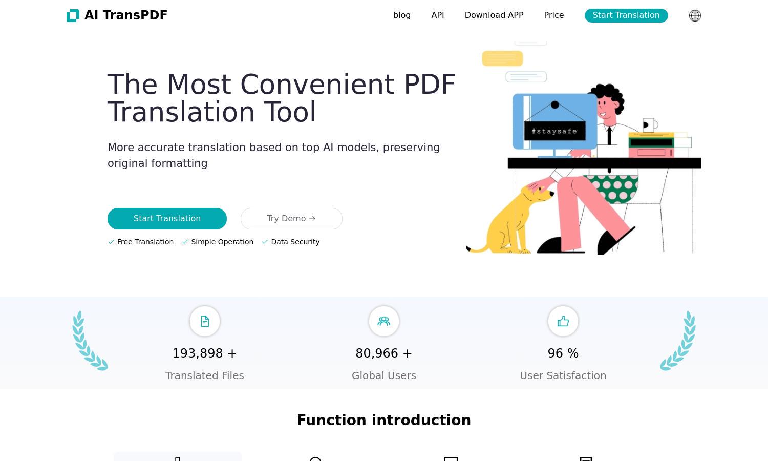 AI TransPDF Website