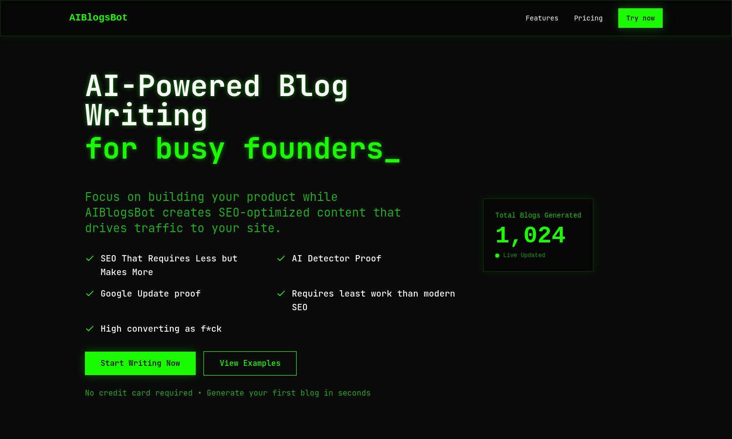 AIBLOGbot Website