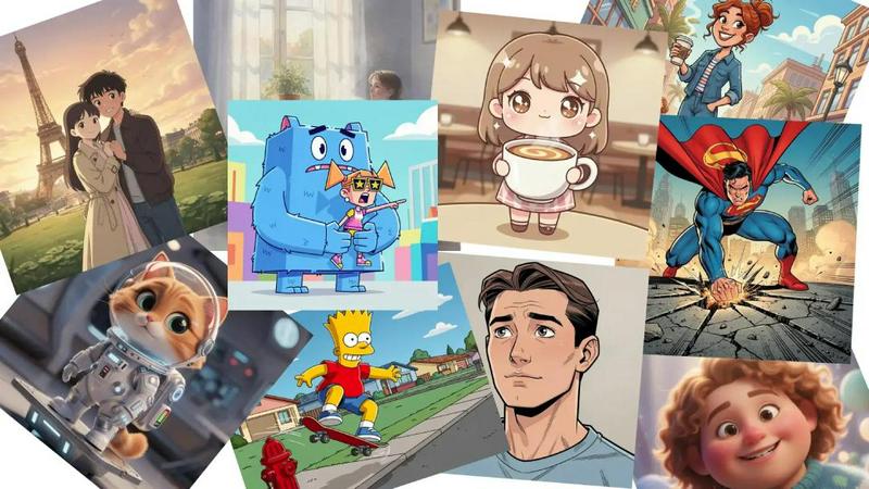 AI Cartoon Generator application interface and features