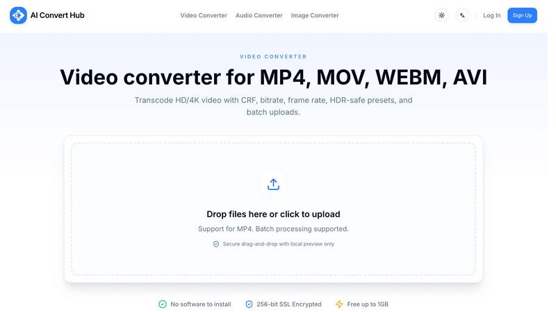 AI Convert Hub application interface and features