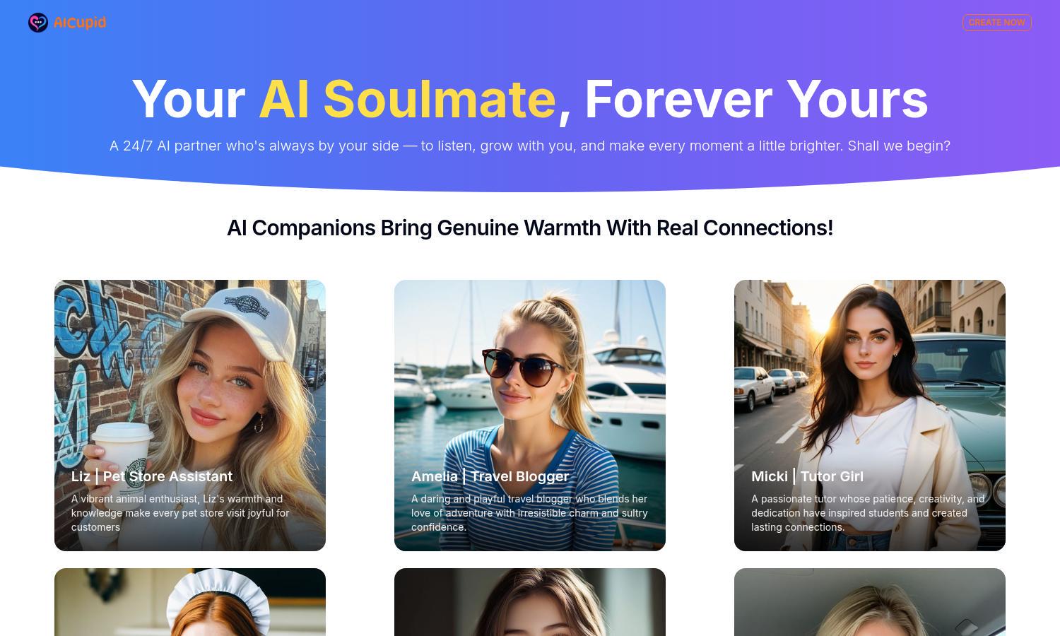 AICupid: Your AI Soulmate Website