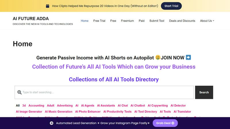 AI FUTURE ADDA application interface and features