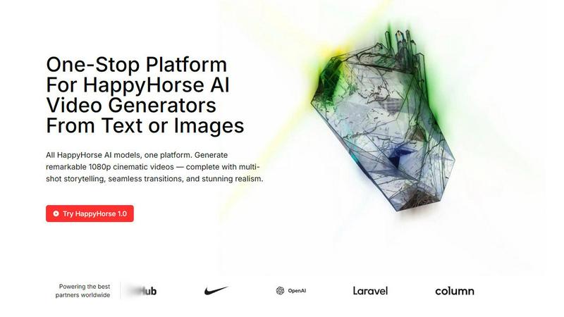 Happyhorse 1.0 application interface and features