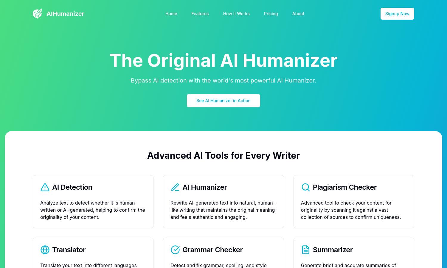 AIHumanizer Website