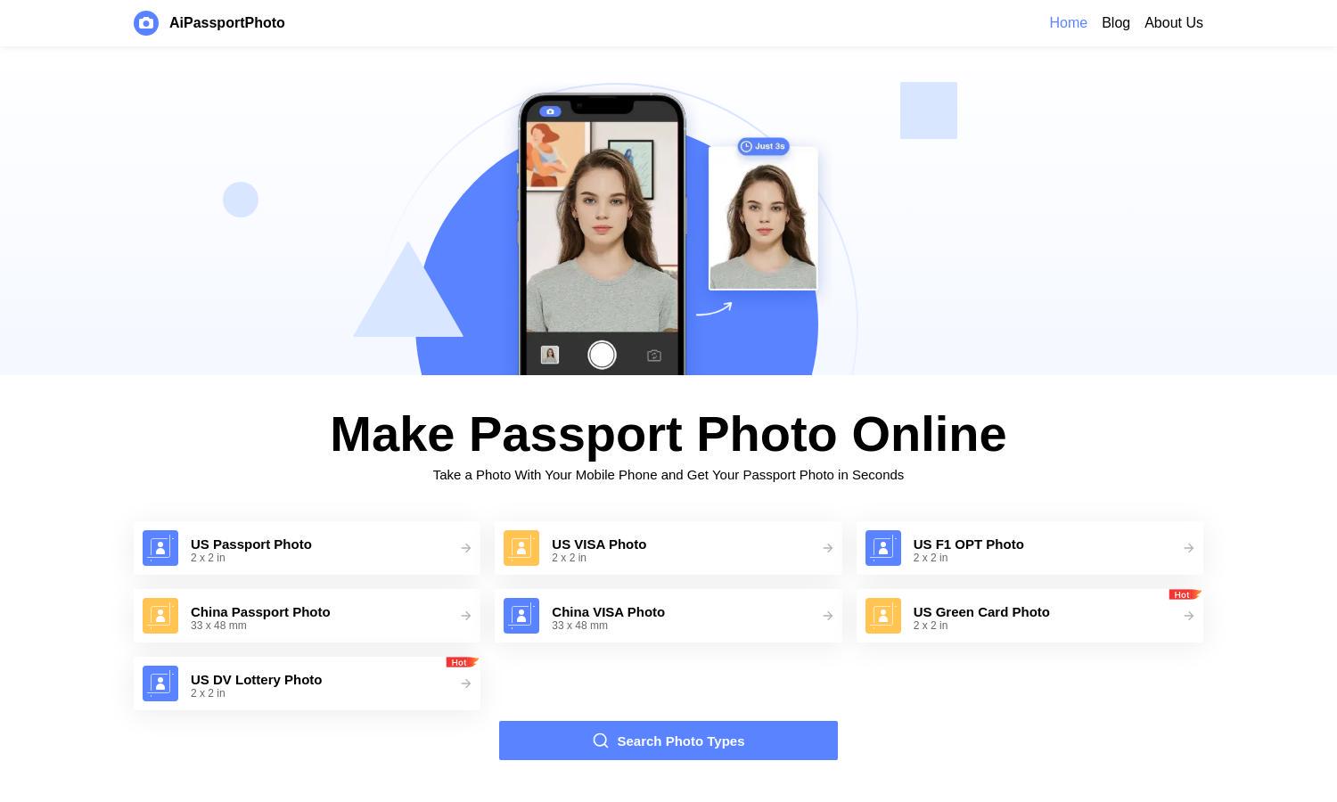 AIPassportPhoto Website