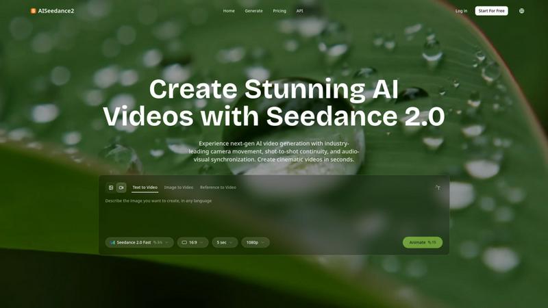 AISeedance2 application interface and features