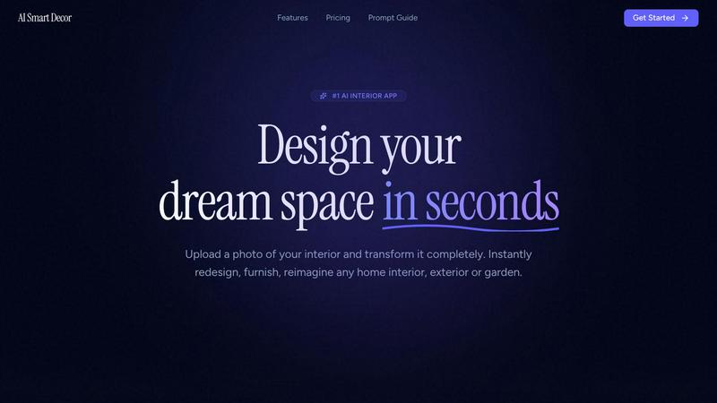 AI Smart Decor application interface and features