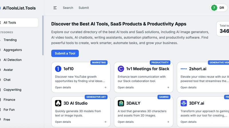 aitoolslist.tools screenshot