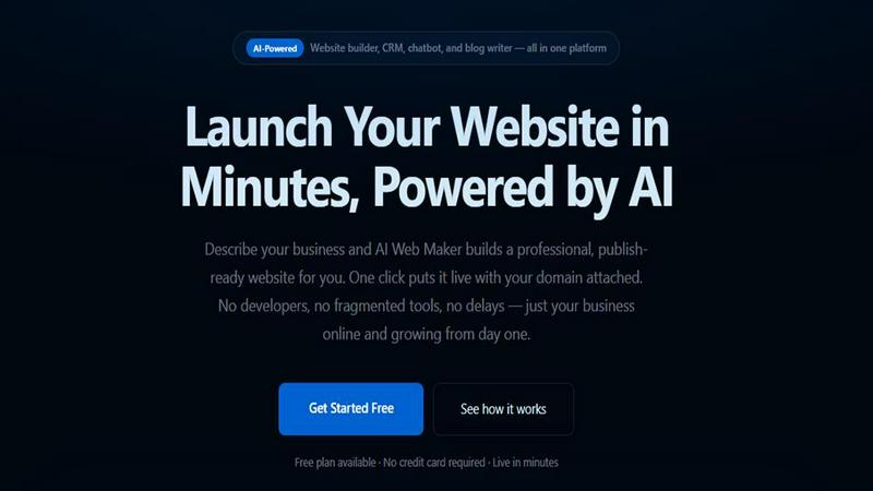 AI WebMaker screenshot